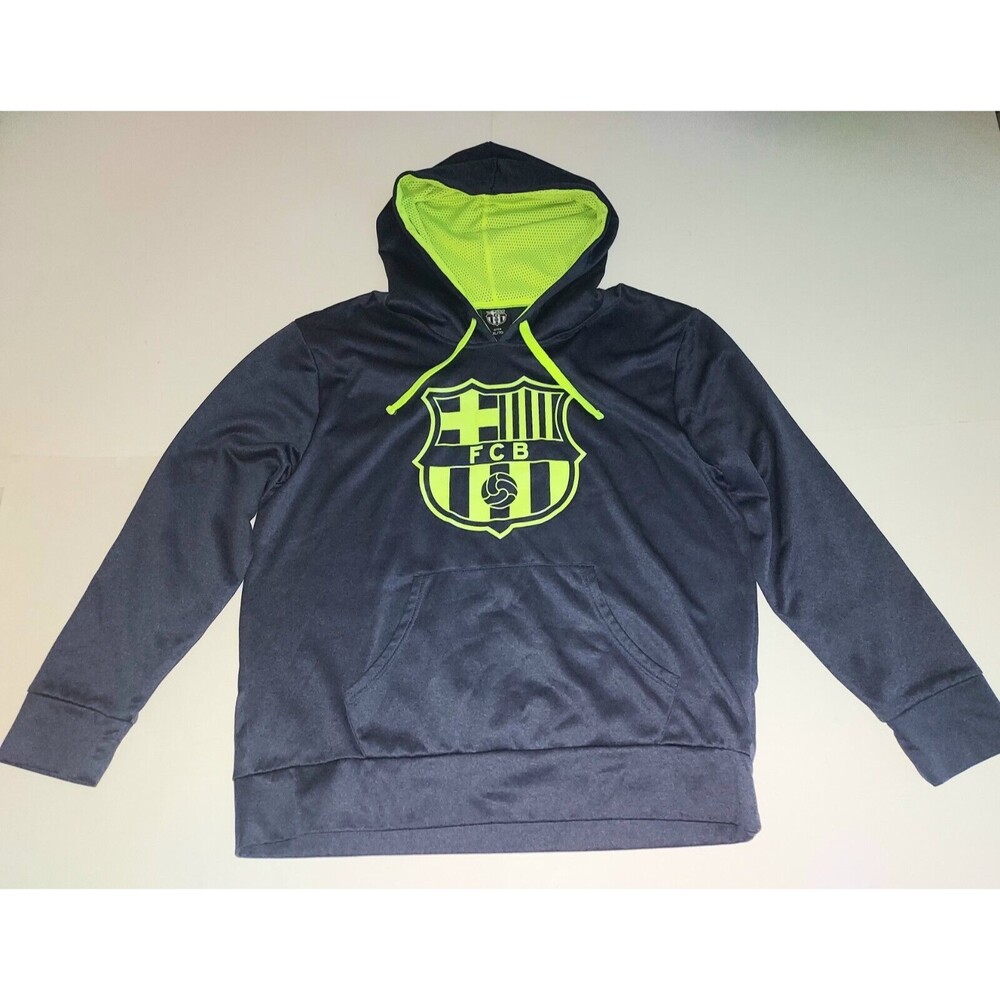Official Merchandise FCB Navy /Chartreuse  Quick Dry Hoodie Size Mens XL
